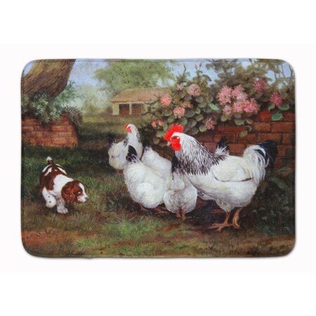 Carolines Treasures Chickens, Hens and Puppy Machine Washable Memory Foam Mat HEH0003RUG